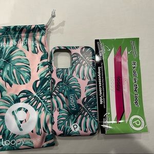 Loopy righty pink monstera iPhone 11 Pro case